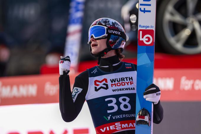 Marius Lindvik je pred sobotnima odločilnima serijama v najboljšem položaju. Pred drugim, Stefanom Kraftom, ima 6,5 točke prednosti. | Foto: Guliverimage/Vladimir Fedorenko