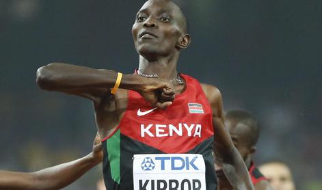 Kiprop tretjič zapored, Dibaba le do brona, štafeti Jamajčankam in Američanom