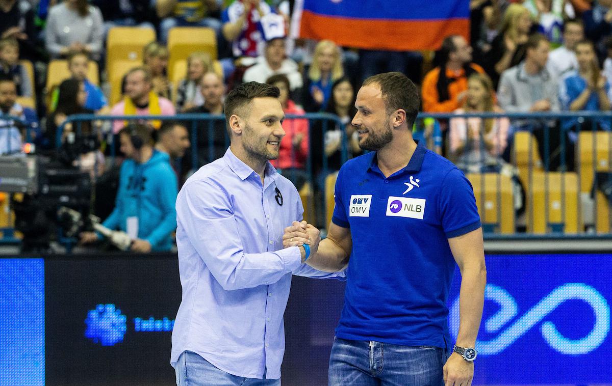 Uroš Zorman, Luka Žvižej | Urošu Zormanu se je po tekmi med Trimom in Mariborom bolj smejalo kot Luki Žvižeju. | Foto Vid Ponikvar/Sportida