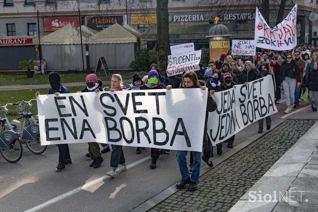 Shod v podporo študentov v Srbiji