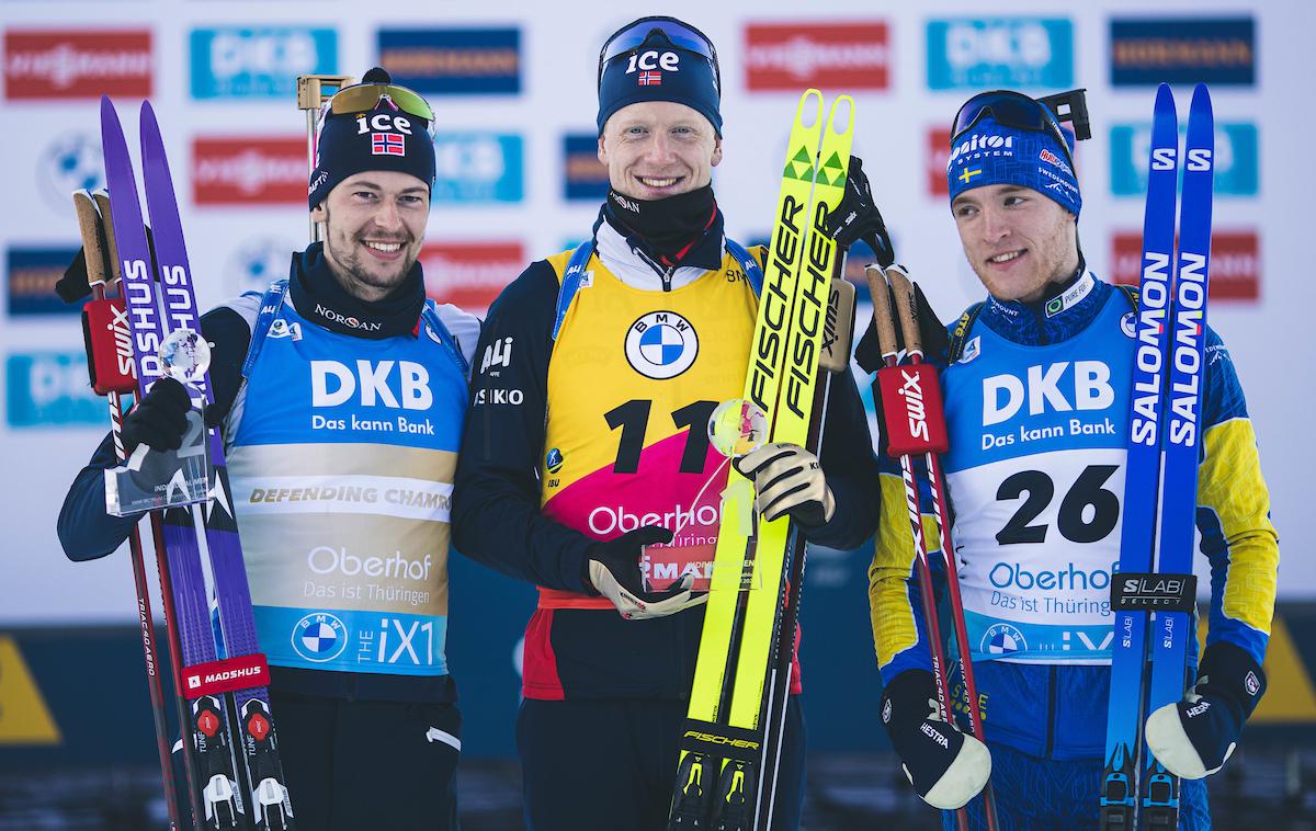 Biatlon Oberhof 20 km | Johannes Thingnes Boe je osvojil še četrto zlato medaljo na SP v Oberhofu. | Foto Grega Valančič/Sportida