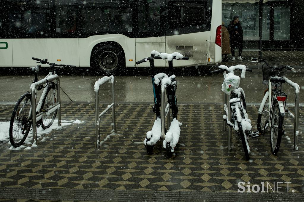 Sneženje v Ljubljani