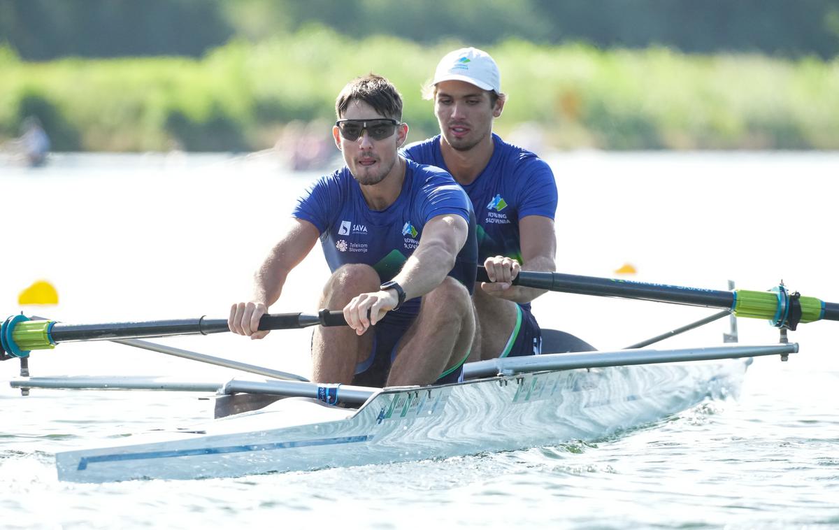 Arne Završnik in Jakob Brglez | Arne Završnik in Jakob Brglez sta osvojila šesto mesto. | Foto Veslaška zveza Slovenije