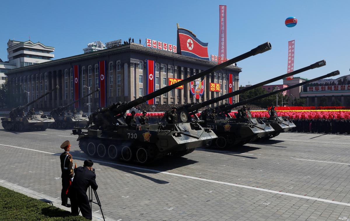 Severna Koreja, 70 let | Po poročanju lokalnih medijev je šlo verjetno za preizkus rakete kratkega dosega. | Foto Reuters