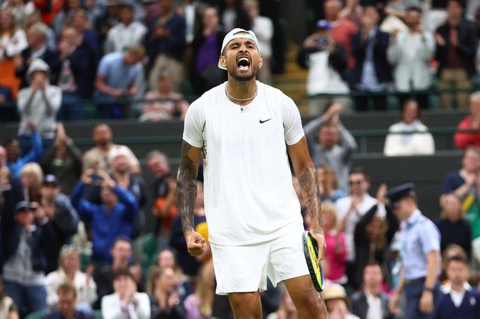 Nick Kyrgios | Nick Kyrgios je letos prvič v karieri zaigral v finalu grand slam turnirja. V finalu Wimbledona je izgubil proti Novaku Đokoviću. | Foto Reuters