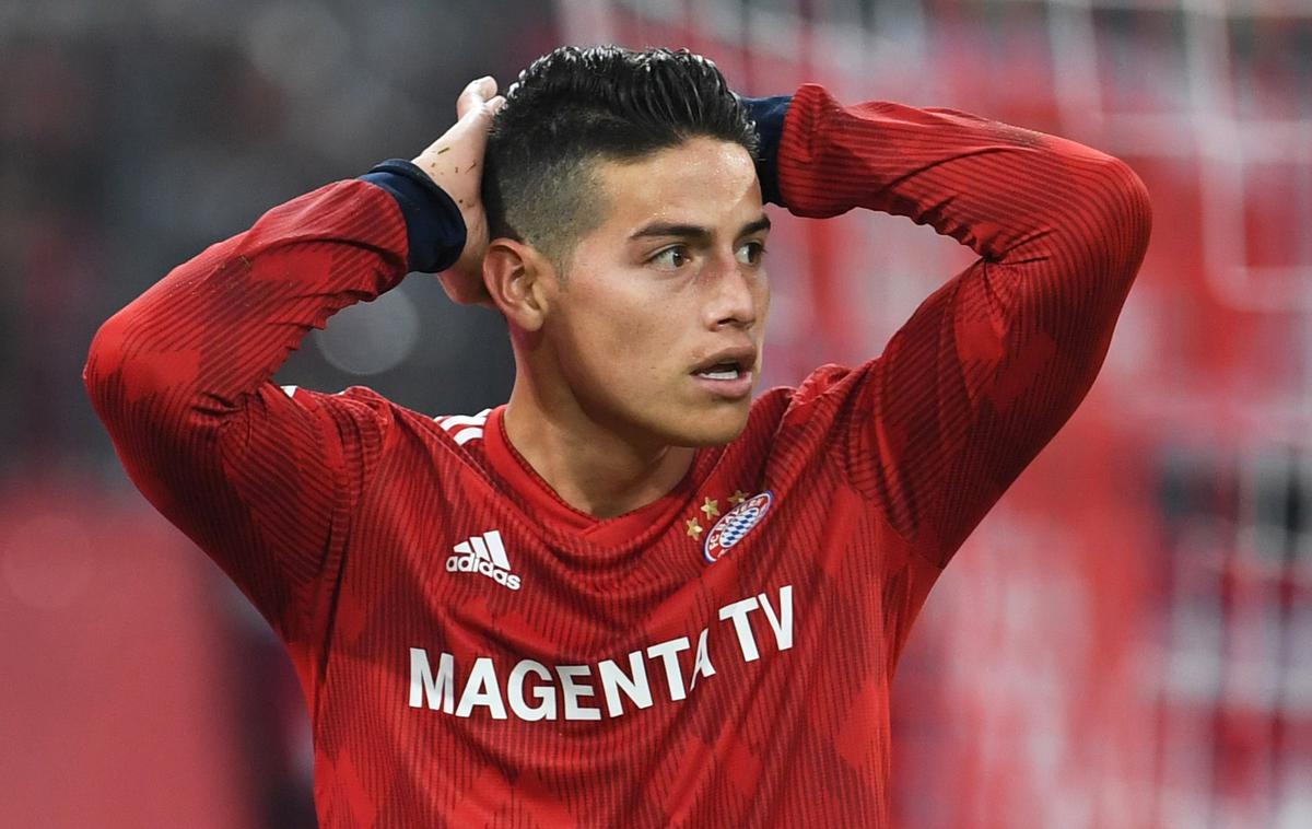 James Rodriguez Bayern | James Rodriguez si je na torkovem treningu poškodoval vezi levega kolena. | Foto Reuters