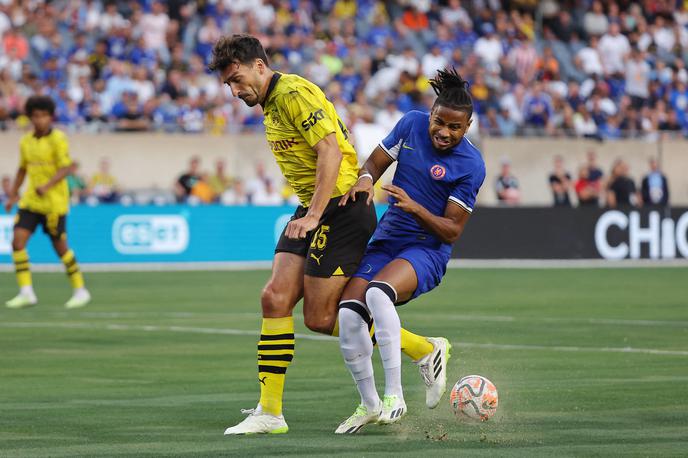 Christopher Nkunku | Christopher Nkunku se je prejšnji teden poškodoval na prijateljski tekmi proti Borussii Dortmund v Chicagu | Foto Reuters