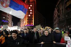 V Beogradu znova protest proti Vučićevemu avtokratskemu vladanju