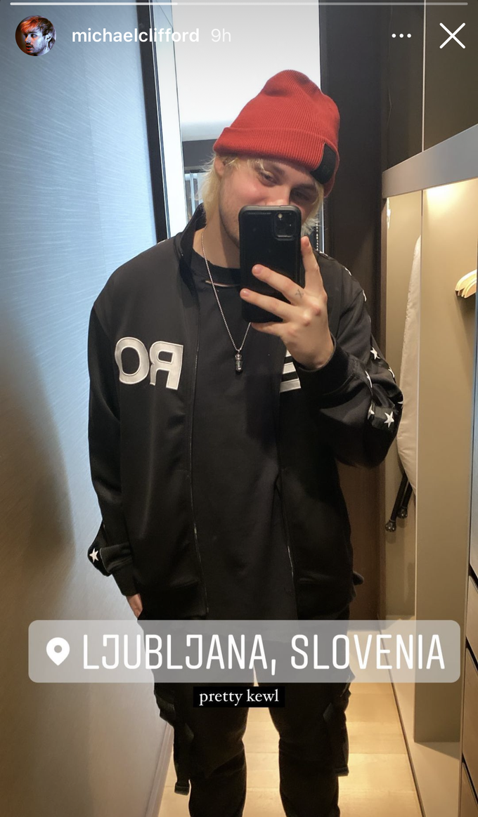 Michael Clifford v Ljubljani. | Foto: Instagram/5 Seconds of Summer