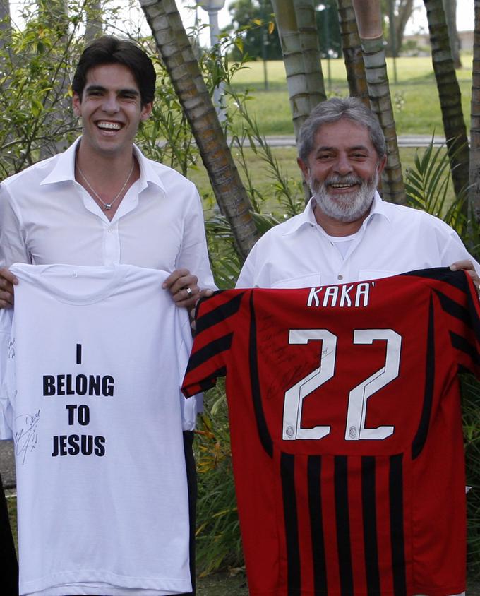 Ricardo Kaka in nekdanji predsednik Brazilije Lula. | Foto: Reuters