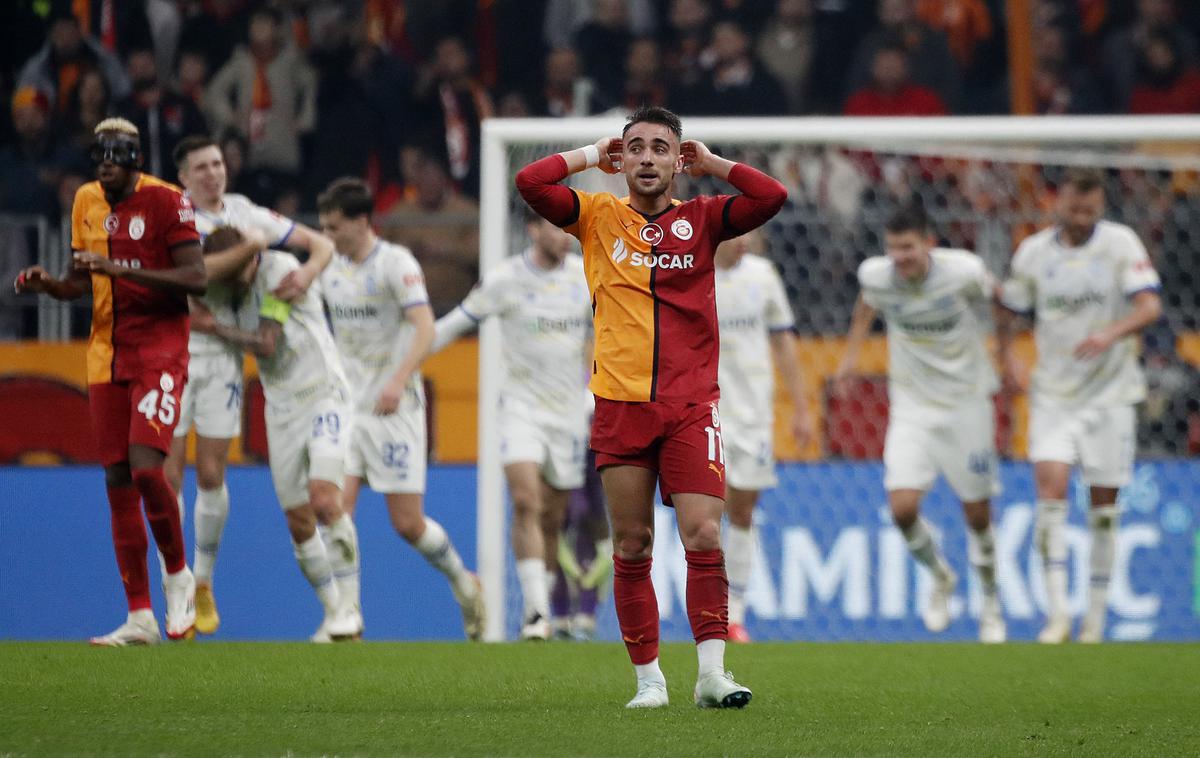 Galatasaray Dinamo Kijev | Prva tekma lige Europa v letu 2025 je postregla s kar šestimi zadetki. | Foto Reuters