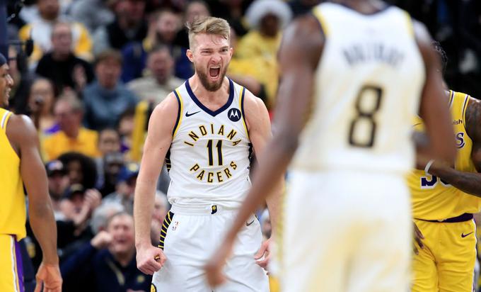 Z zelo dobrimi košarkarji v ligi NBA se lahko pohvali tudi Litva. Lep primer je center Indiane Domantas Sabonis. | Foto: Gulliver/Getty Images