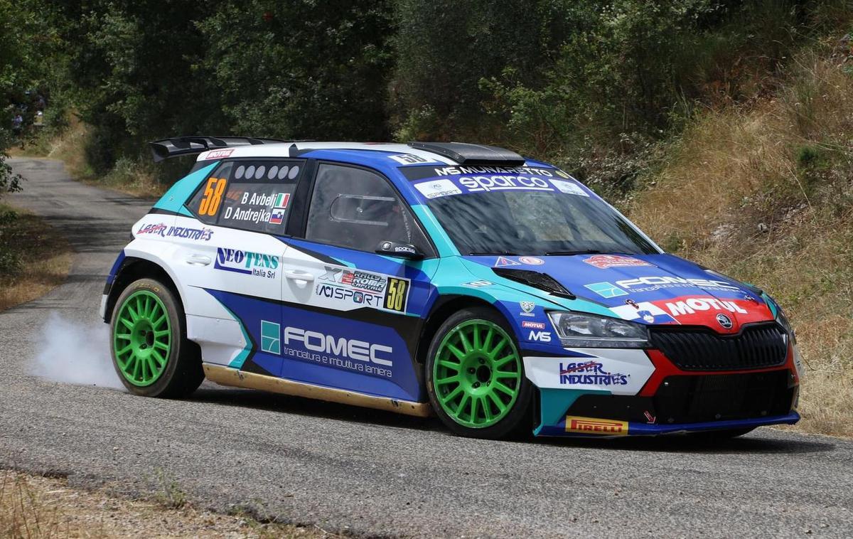 Reli Roma Capitale | Boštjan Avbelj in Damijan Andrejka (škoda fabia rally2) sta bila s štartno številko 58 eno glavnih presenečenj relija za EP v Rimu. Slovenca sta bila peta najhitrejša.  | Foto ACI