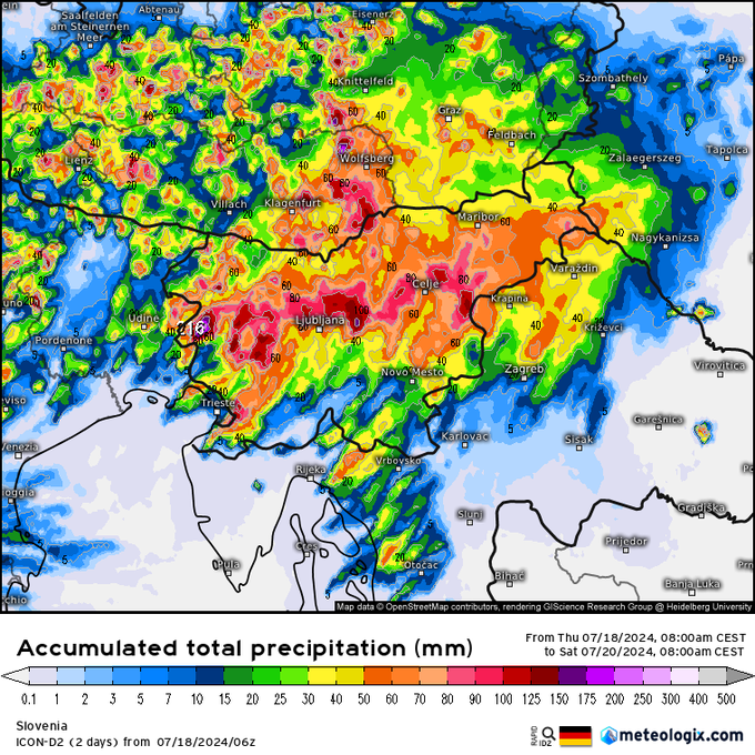 padavine model | Foto: meteologix