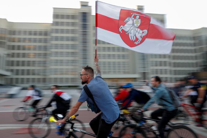 Belorusija protest | Ministri, med njimi vodja slovenske diplomacije Anže Logar, se bodo dotaknili še vrste tem, na primer odnosov z Rusijo in Turčijo v luči vrha unije ta konec tedna, ki bo to obravnaval, ter dialoga Srbije in Kosova pod okriljem Evropske unije. | Foto Reuters