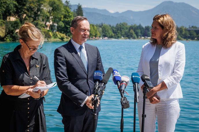 Volker Wissing, Alenka Bratušek | Ministra sta se pogovarjala tudi o digitalizaciji prometa, o čemer je Wissing podrobneje govoril že na srečanju z ministrico za digitalno preobrazbo Emilijo Stojmenovo Duh. | Foto STA