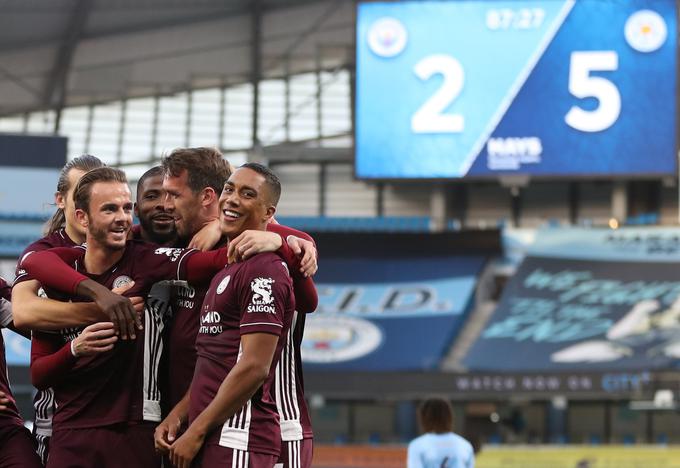 Leicester je napolnil mrežo Cityju. | Foto: Reuters