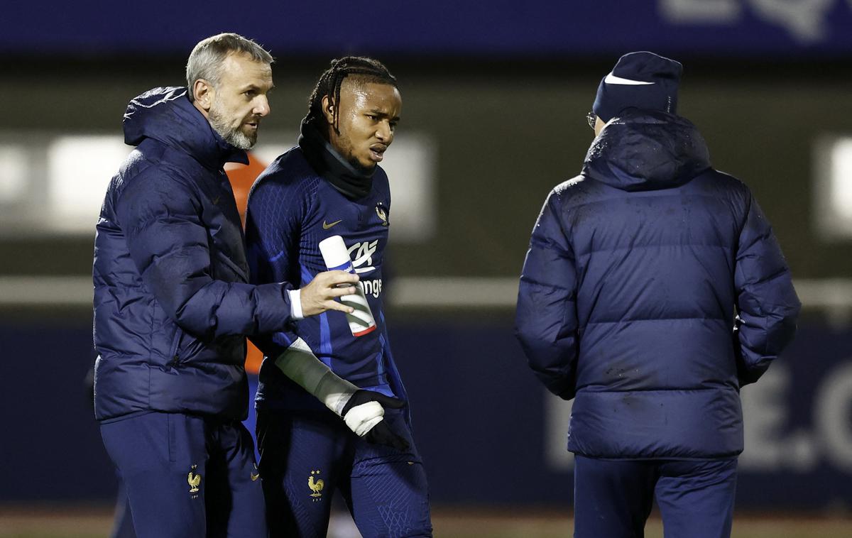 Christopher Nkunku | Christopher Nkunku je zapuščal torkov trening v bolečinah. | Foto Reuters