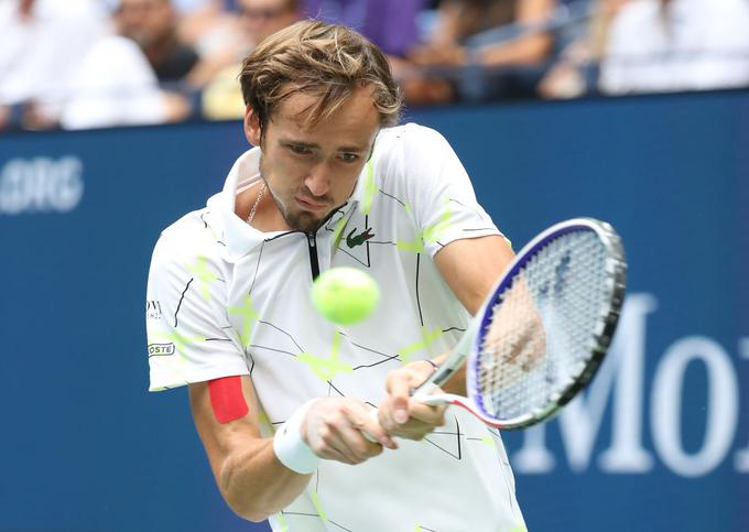 Daniil Medvedev se je v prvem nizu dobro upiral drugemu nosilcu turnirja. | Foto: Gulliver/Getty Images