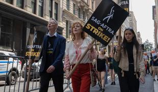 Med protestniki v prvi vrsti igralka Susan Sarandon