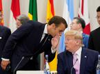 Emmaneul Macron in Donald Trump